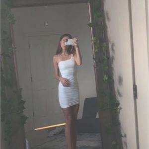 princess polly white one strap dress XS